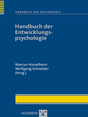 cover image of Handbuch der Entwicklungspsychologie